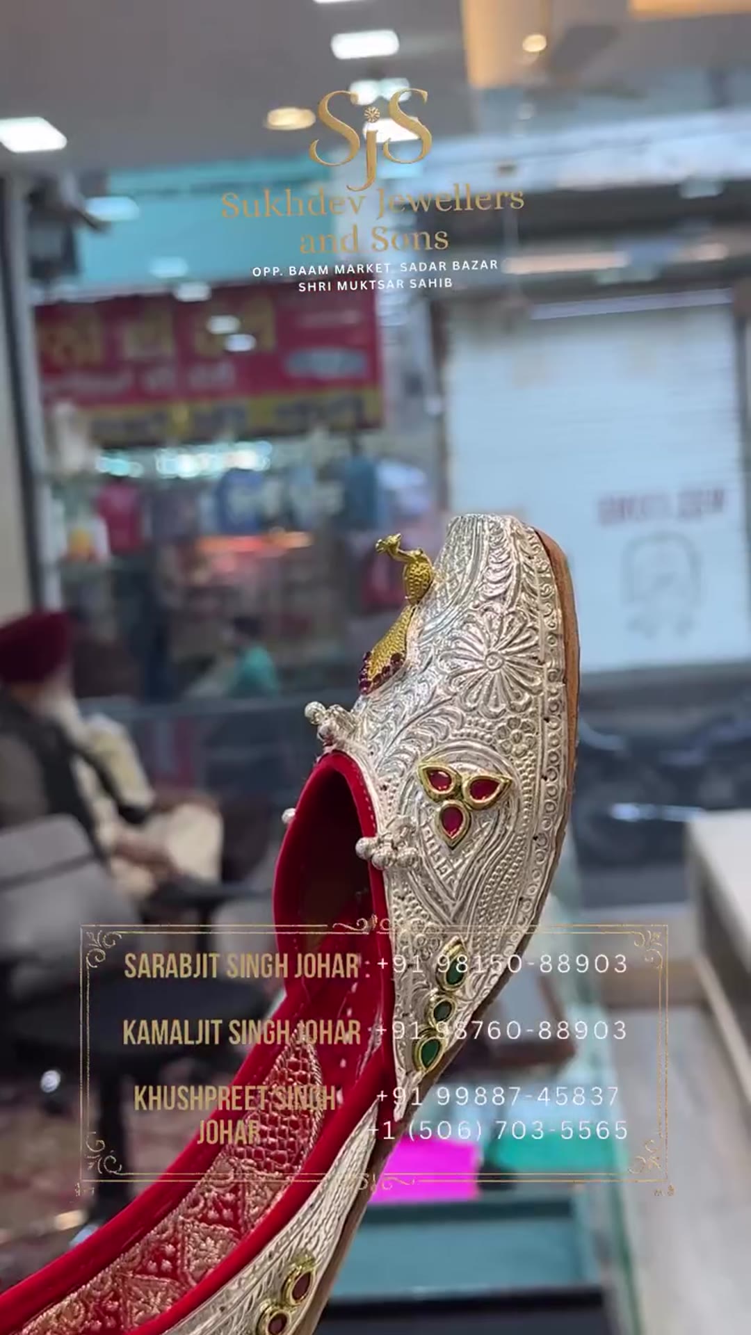 Handcrafted chandi di jutti